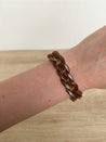 bracelet grosses mailles chocolat acrylique