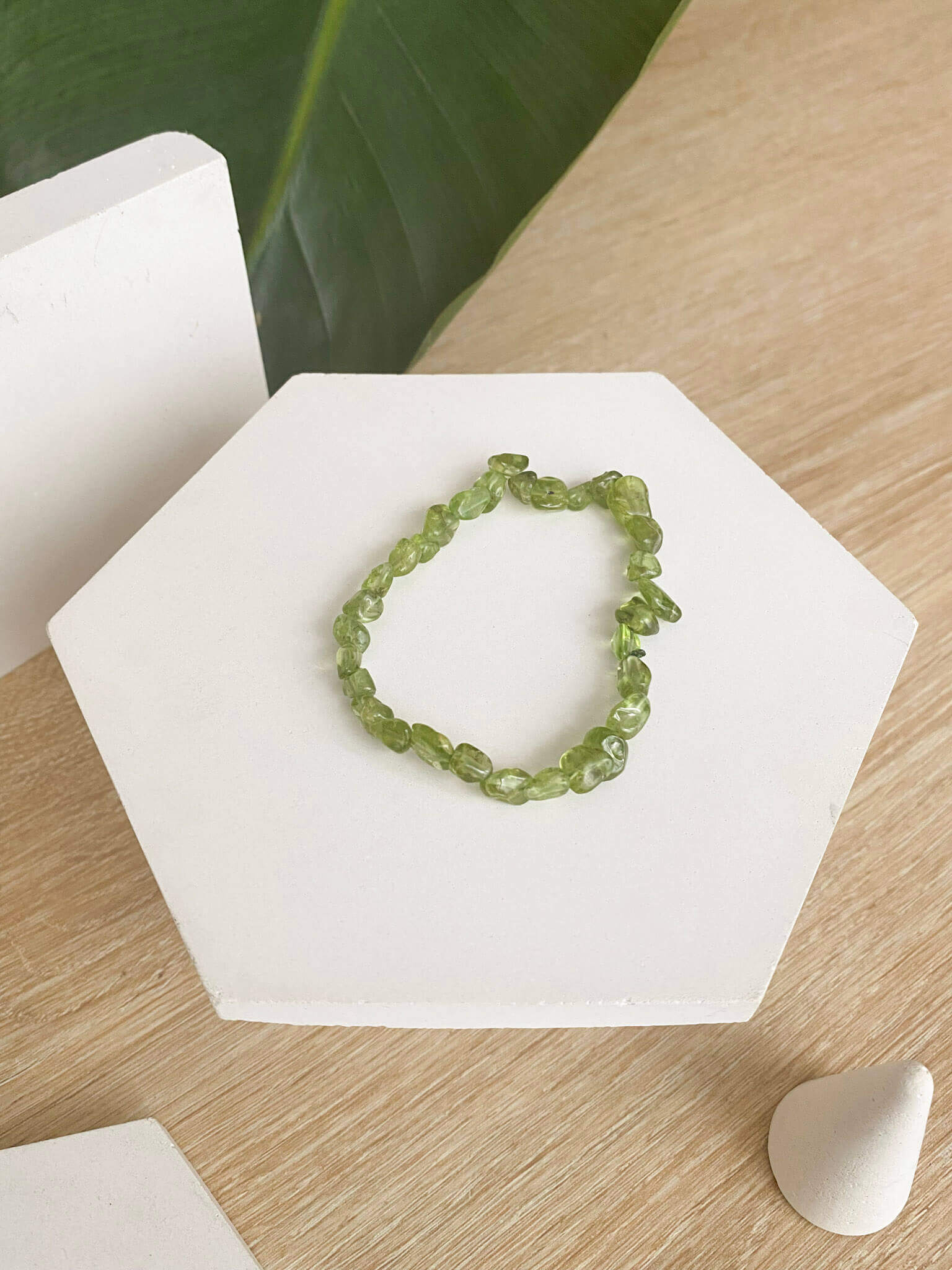 bracelet en pierre naturelle peridot vert