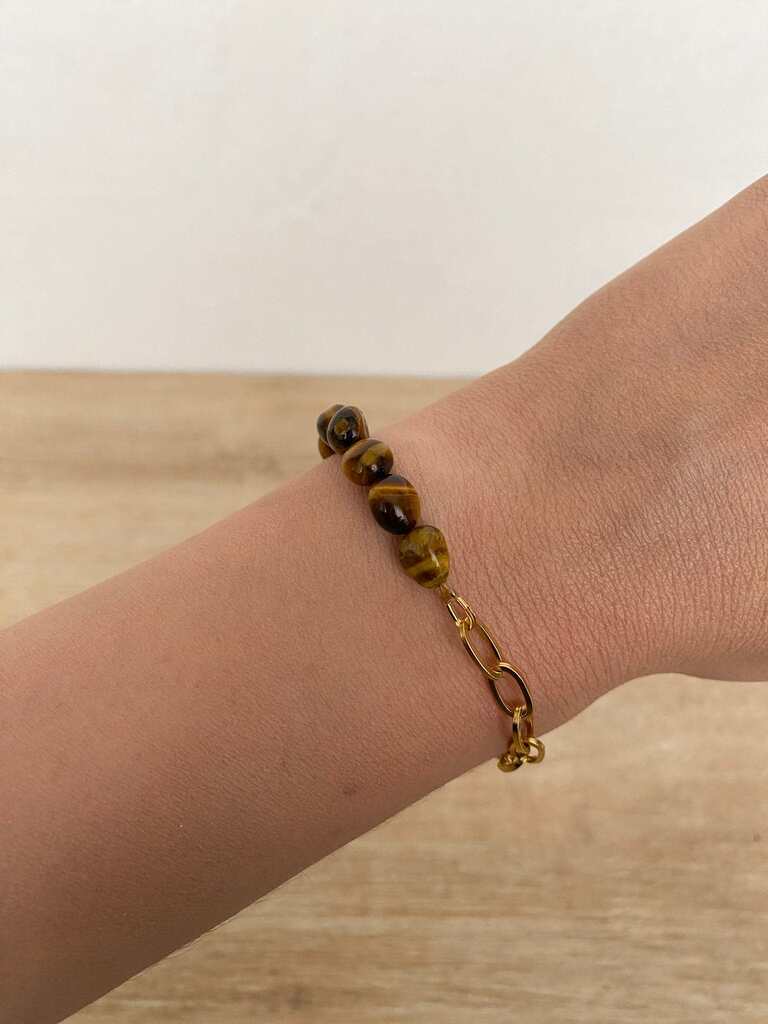 bracelet en pierre naturelle et métal idée cadeau femme pas cher